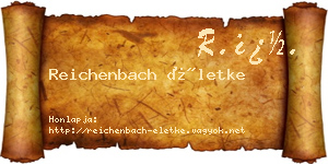 Reichenbach Életke névjegykártya